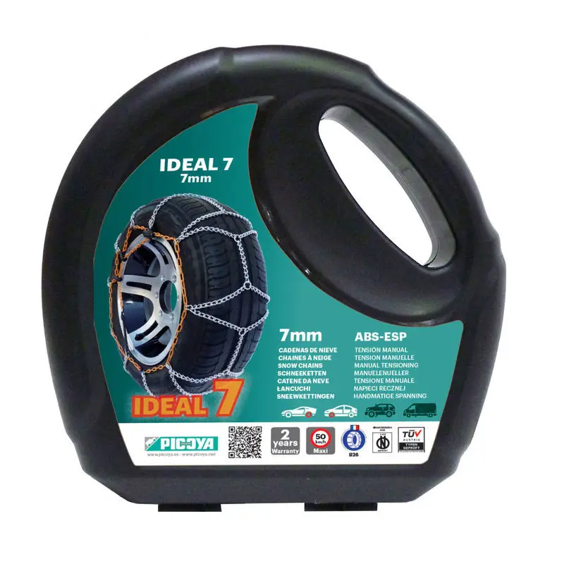 Achat Immédiat Jeu de 2 Chaines Neige Voiture et VUL PICOYA Ideal 7mm n°06 | Taille: 185/65-14