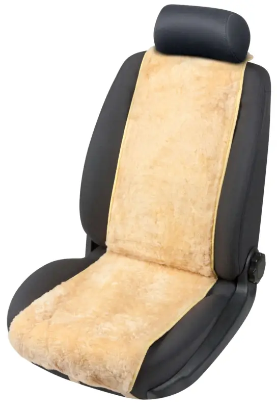 Promotion Saisonnière Housse de siège en agneau Cosmo beige 12-14mm hauteur de fourrure, 1 pièce
