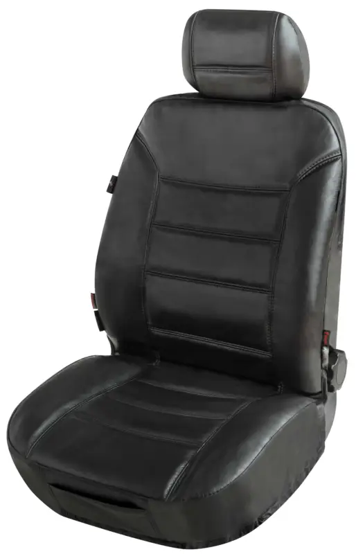 Nouvelle Collection Housse de siège Billy en cuir véritable noir ZIPP-IT, 1 pièce