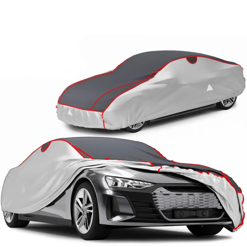 Haute Qualité Voiture Housse de protection anti-grele Premium Hybrid, Taille 2, protection anti-grele jusqu'a 2,2 cm, anthracite/argent