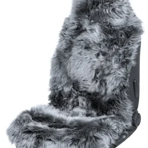 Acheter En Ligne Couvre-siège de voiture en peau d'agneau Marla, 100% fourrure d'agneau de première qualité, couvre-siège de voiture en peau d'agneau anthracite, 1 pièce