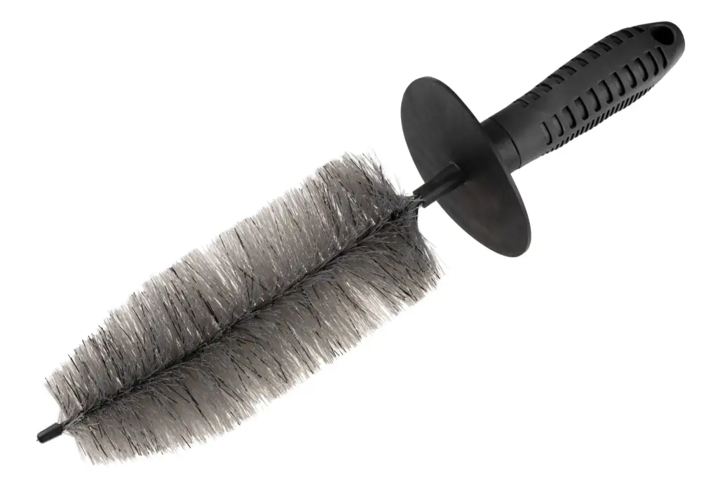Brosse à jantes avec poils, brosse à jantes avec protection anti-éclaboussures 37 cm noir-gris Meilleure Vente