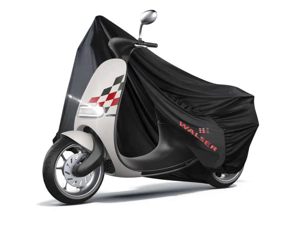 Pas Cher Bâche moto Indoor Stretch S, Bâche de protection Vespa Indoor respirante, garage moto pour l'intérieur - 185x90x110 cm noir