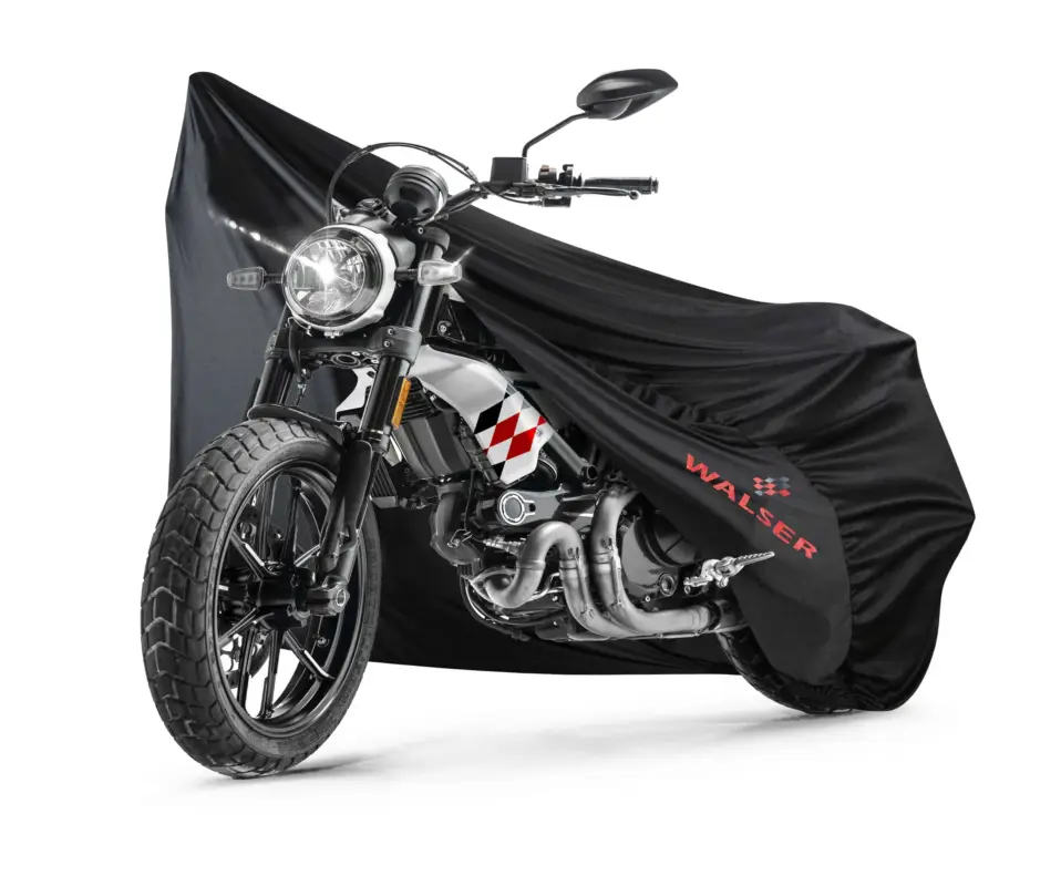 Bâche moto Indoor Stretch L, Bâche de protection moto Indoor respirante, garage moto pour l'intérieur - 250x100x130 cm noir Produit De Marque
