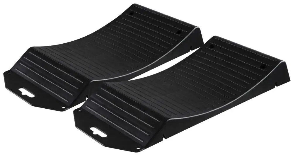 Acheter Direct Protège-pneus capacité de charge jusqu'à 5 tonnes, jeu de patins 2 pièces, berceau de protection contre les plaques d'appui 49,5x21,5x5,8 cm
