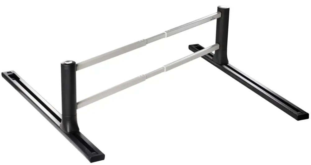 Séparateur de coffre avec rails, fixation des bagages dans le coffre, organisateur de coffre, aide au rangement pour tapis de coffre noir/argenté Offre Du Jour