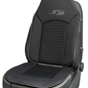 Housse de siège de voiture S-Race, Housse de siège de voiture pour sièges à dossier haut/sièges de pilote noir, 1 pièce Super Prix