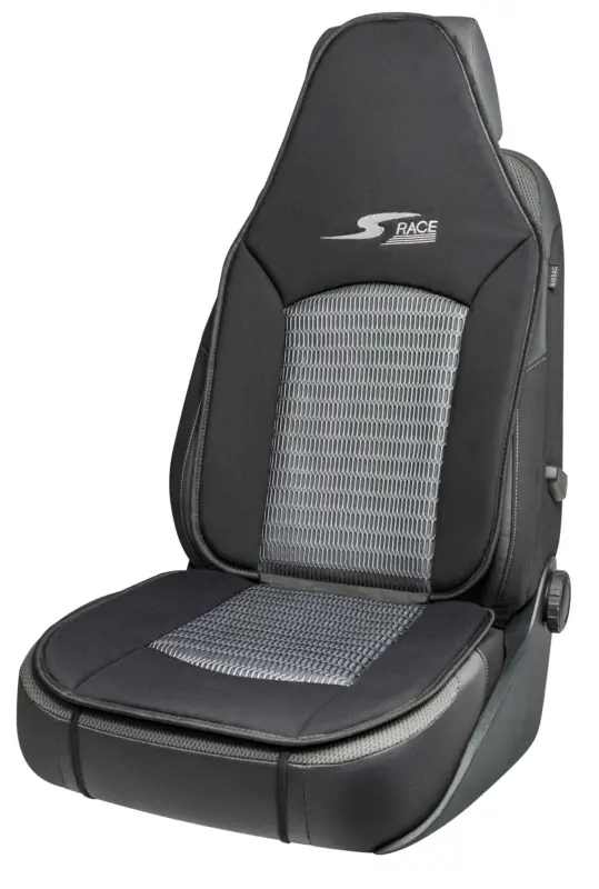 Nouveauté Housse de siège de voiture S-Race, Housse de siège de voiture pour sièges à dossier haut/sièges de pilote anthracite, 1 pièce