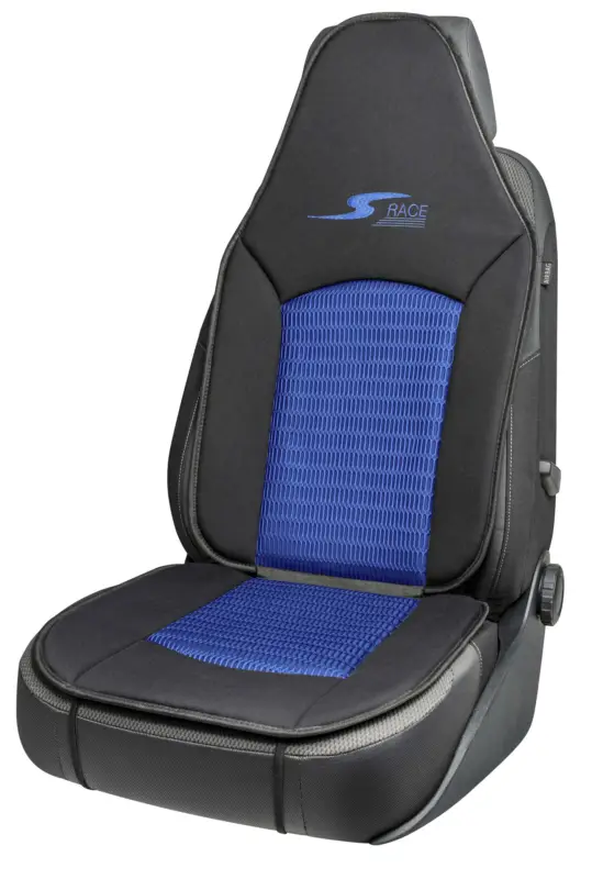 Meilleur Prix Housse de siège de voiture S-Race, Housse de siège de voiture pour sièges à dossier haut/sièges de pilote bleu, 1 pièce