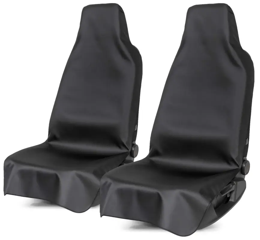 Housse de protection pour siège auto, 2 pièces, housse de protection pour sièges avant, housse de protection d'atelier pour voiture, noir Soldes